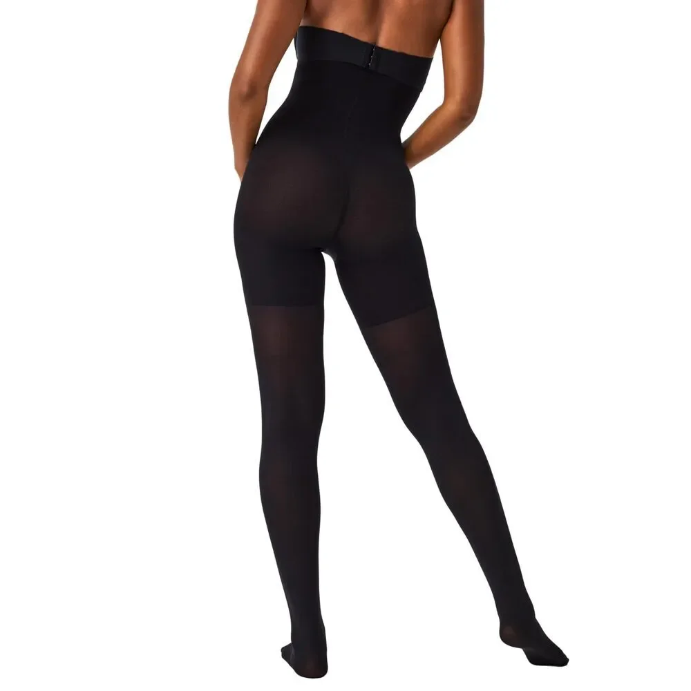 SPANX SPANXshape High-Waisted Mid-Thigh Tight-End Tights Very Black A